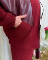 Трендовий костюм з спідницею,класна кофта летучка бордо №99278 - фото 2