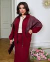 Трендовий костюм з спідницею,класна кофта летучка бордо №99278 - фото 6