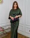 Трендовий костюм з спідницею,класна блуза летучка хакі №99284 - фото 2