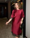 Шовкова сукня бордо №99287 - фото 4