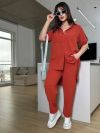 Весняно-літній костюм цегла №99291 - фото 1