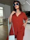 Весняно-літній костюм цегла №99291 - фото 4