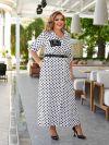 Літня сукня біла в горох №99311 - фото 5