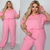 Стильний комфортний костюм рожевий №99323 - фото 1