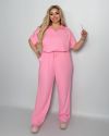Стильний комфортний костюм рожевий №99323 - фото 4