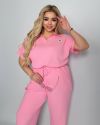 Стильний комфортний костюм рожевий №99323 - фото 6
