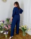 Стильний прогулянковий костюм зі льону «Бохо» синій №99331 - фото 3