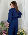 Стильний прогулянковий костюм зі льону «Бохо» синій №99331 - фото 5