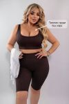 Жіночий літній топ шоколад №99388 - фото 1