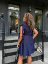 Сукня темно синя №99396 - фото 3