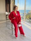 Брючний костюм двійка червоний №99403 - фото 2
