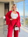 Брючний костюм двійка червоний №99403 - фото 6