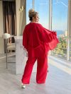 Брючний костюм двійка червоний №99403 - фото 8
