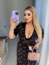 Сукня чорна в квітку №99420 - фото 3