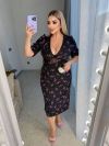 Сукня чорна в квітку №99420 - фото 4