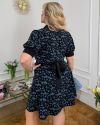 Сукня чорна блакитні квіти №99438 - фото 3