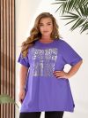 Футболка-туніка лавандова №99498 - фото 2