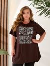 Футболка-туніка шоколад №99500 - фото 2