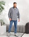 Чоловіча сорочка в клітинку джинс №99540 - фото 8