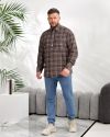 Чоловіча сорочка в клітинку шоколад №99541 - фото 5