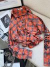 Сорочка в клітинку помаранчева №99584 - фото 1