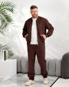 Чоловічий костюм з замшу на дайвінгу шоколад №99619 - фото 1