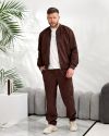 Чоловічий костюм з замшу на дайвінгу шоколад №99619 - фото 2