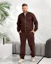 Чоловічий костюм з замшу на дайвінгу шоколад №99619 - фото 3