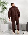 Чоловічий костюм з замшу на дайвінгу шоколад №99619 - фото 4