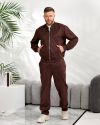 Чоловічий костюм з замшу на дайвінгу шоколад №99619 - фото 8