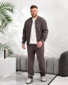 Чоловічий костюм з замшу на дайвінгу графіт №99621 - фото 2