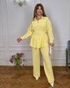 Костюм сорочка штани жовтий №99634 - фото 1