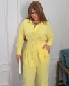 Костюм сорочка штани жовтий №99634 - фото 3