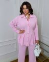 Костюм сорочка штани рожевий №99635 - фото 6