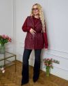 Стильна двійка (лонг+жилет) бургунді №99686 - фото 2