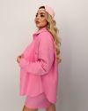 Костюм із жатого льону рожевий №99774 - фото 4