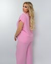 Костюм з легкого льону рожевий №99778 - фото 2