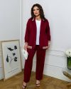 Костюм трійка бордовий №99789 - фото 1