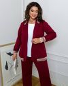 Костюм трійка бордовий №99789 - фото 4