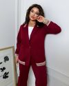 Костюм трійка бордовий №99789 - фото 6