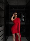 Сукня червона зі зйомною шалью шик, комфорт, і не скінченні експерименти №99800 - фото 9