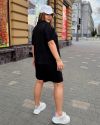 Жіночий стильний костюм з шортами чорний №99912 - фото 2
