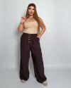 Стильні жіночі брюки шоколад №99923 - фото 2