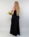 Спокуслова сукня з атласу чорна №99927 - фото 2