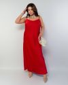 Спокуслова сукня з атласу червона №99928 - фото 1