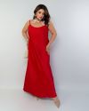 Спокуслова сукня з атласу червона №99928 - фото 5