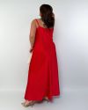 Спокуслова сукня з атласу червона №99928 - фото 6