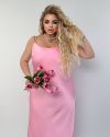 Спокуслова сукня з атласу кольору барбі №99930 - фото 5