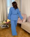 Легкий брючний костюм в кольорі джнс №99932 - фото 4