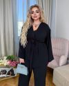 Легкий брючний костюм чорний №99933 - фото 2